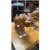 Image 1 : EXOTIC CARVED BULL STATUE 17"L X 13"H