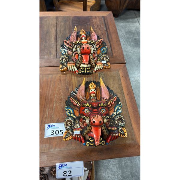 2 ASIAN THEME MASKS