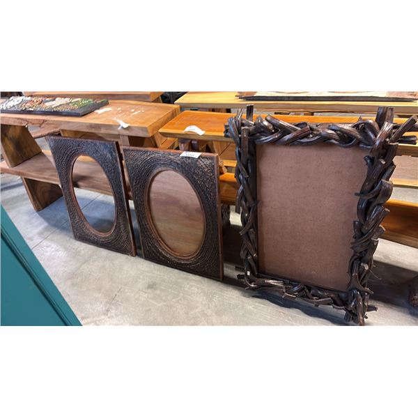 3 ASSORTED WOOD ALL HANGINGS