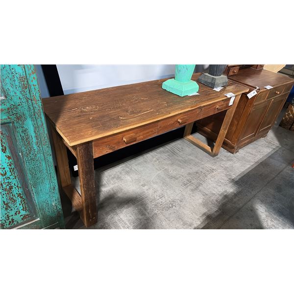 TEAK HALLWAY TABLE 67 X 20 X 31"