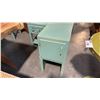 Image 4 : 6 PIECE ASSORTED TURQUOISE FURNITURE INCLUDING TABLES AND CABINETS