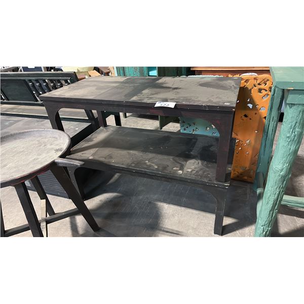 2 BLACK COFFEE TABLES 4' X 2'