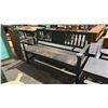 Image 1 : BLACK EXOTIC WOOD BENCH 63"W