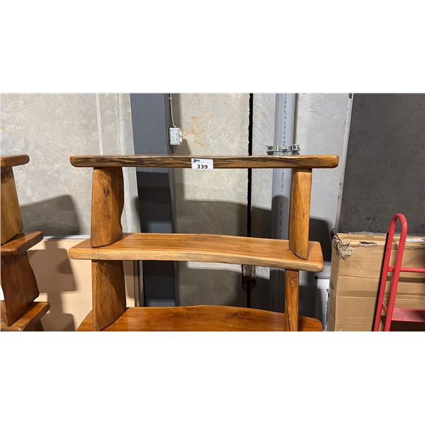 2 EXOTIC WOOD BENCHES 48"W