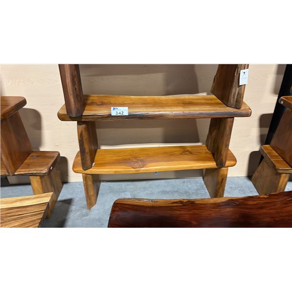 2 EXOTIC WOOD BENCHES 48"W