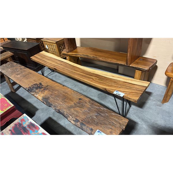 LIVE EDGE BENCH 78"W