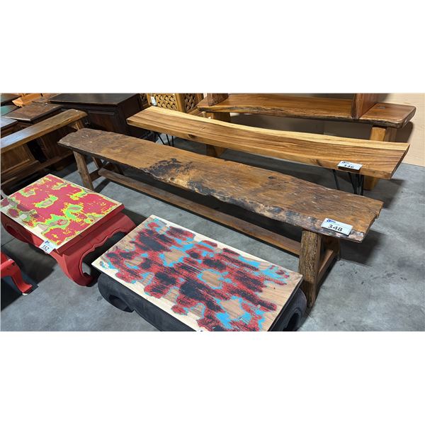 RECLAIMED WOOD BENCH 89"W