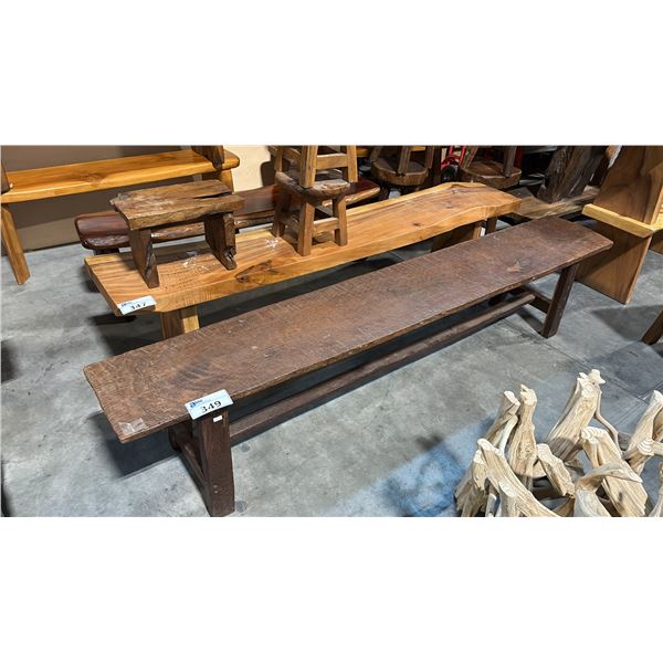 RECLAIMED WOOD BENCH 84"W
