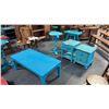 Image 1 : 5 PIECES OF BLUE ASSORTED TABLES
