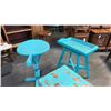 Image 3 : 5 PIECES OF BLUE ASSORTED TABLES