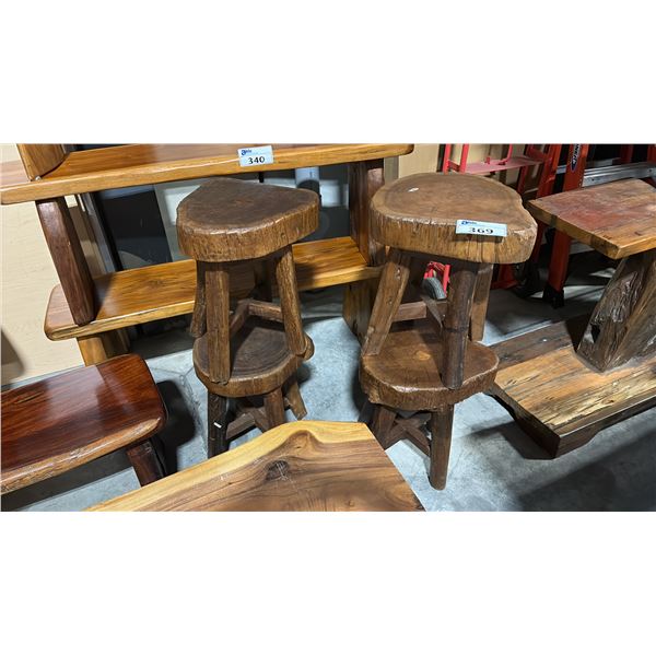 4 EXOTIC WOOD TABLES