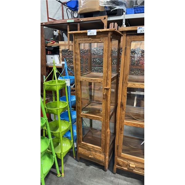 RECLAIMED TEAK DISPLAY CABINET 21" X 71"