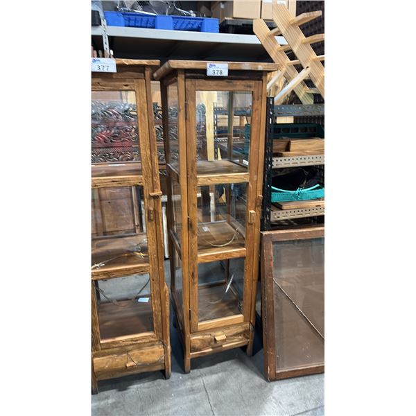 RECLAIMED TEAK DISPLAY CABINET 21" X 71"
