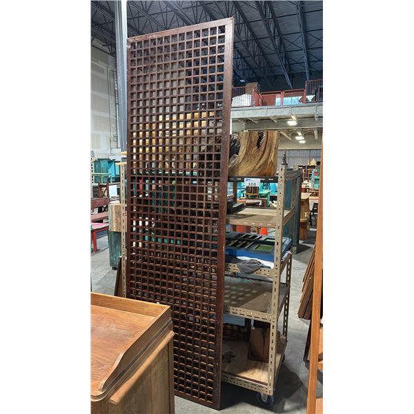 RACK AND CONTENTS INCLUDING LARGE PANEL AND DISPLAY CASE