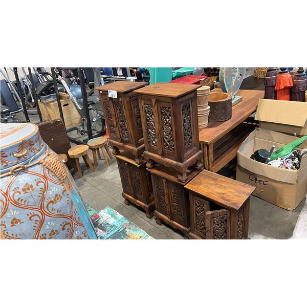 5 SMALL SUAR WOOD CABINETS