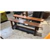 Image 1 : 2 HARDWOOD BENCHES 48"W