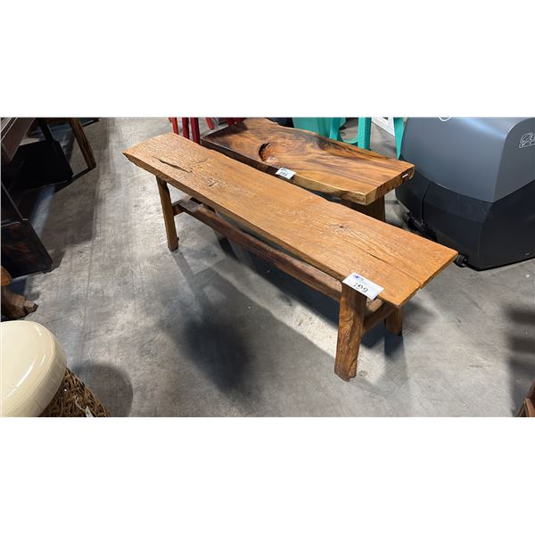 RECLAIMED TEAK BENCH 67"W
