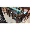 Image 1 : 2 ASIAN THEMED 32 X 29" TABLES AND 3 SIDE CHAIRS
