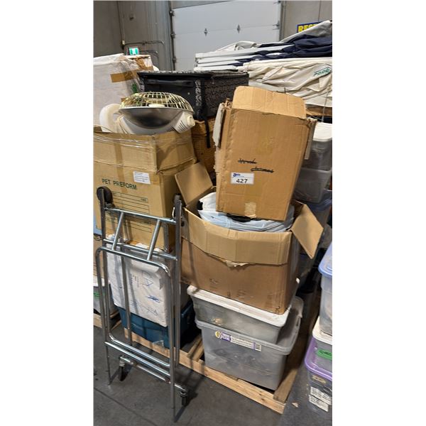 PALLET OF HOUSEHOLD MISC