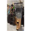 Image 1 : LARGE LOT OF MISC RACKING AND DECOR - MUST TAKE ALL