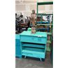 Image 1 : LIGHT TEAL DRESSER 31 X 37" AND SMALL STATUE