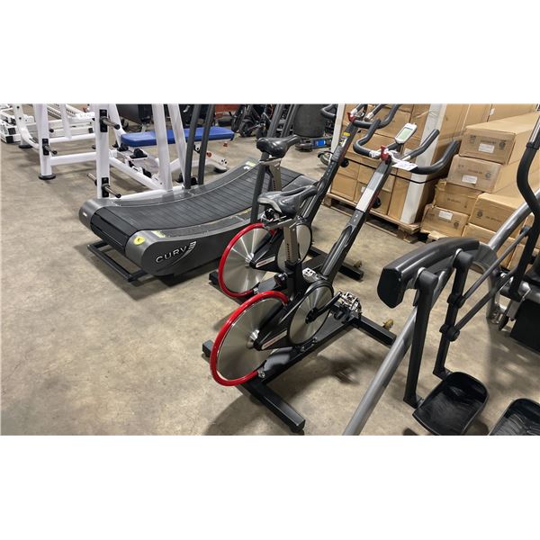 KEISER M3 COMMERCIAL UPRIGHT ADJUSTABLE SPINNING EXERCISE BIKE WITH DIGITAL PEDOMETER