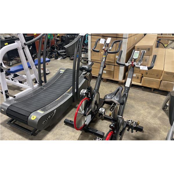 KEISER M3 COMMERCIAL UPRIGHT ADJUSTABLE SPINNING EXERCISE BIKE WITH DIGITAL PEDOMETER