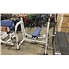 Image 2 : ATLANTIS WHITE / BLUE COMMERCIAL ADJUSTABLE FREE WEIGHT BENCH PRESS