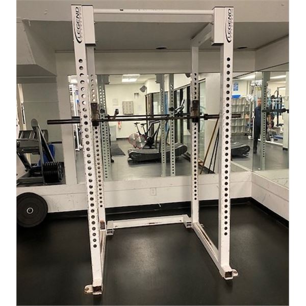 LEGEND FITNESS WHITE COMMERCIAL GYM SQUAT RACK *DISASSEMBLED FOR TRANSPORT*