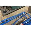 Image 4 : PAIR OF BLUE LAURENTIAN CANADIAN METAL COMMERCIAL REGULATION VOLLEYBALL NET POLES