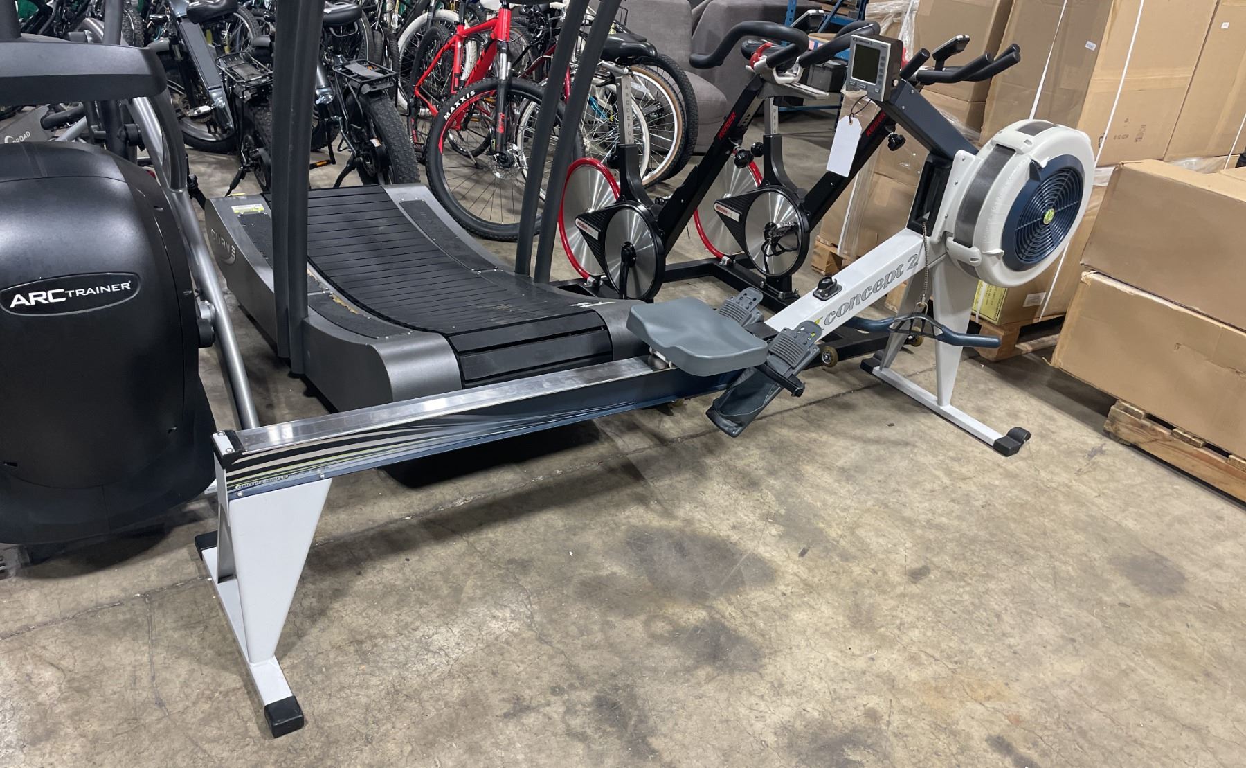 Pm4 Rowing Machine CONCEPT 2 PM4 SIT DOWN COMMERCIAL ROWING MACHINE - Able Auctions