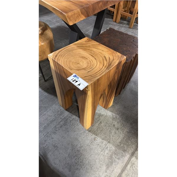 SUAR 3WOOD 13" X 13" SOLID WOOD SIDE TABLE