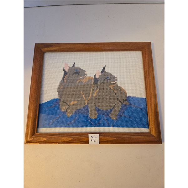 Siamese Cat Cross Stitch Picture