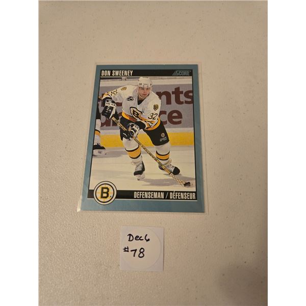 Don Sweeney Hockey Card