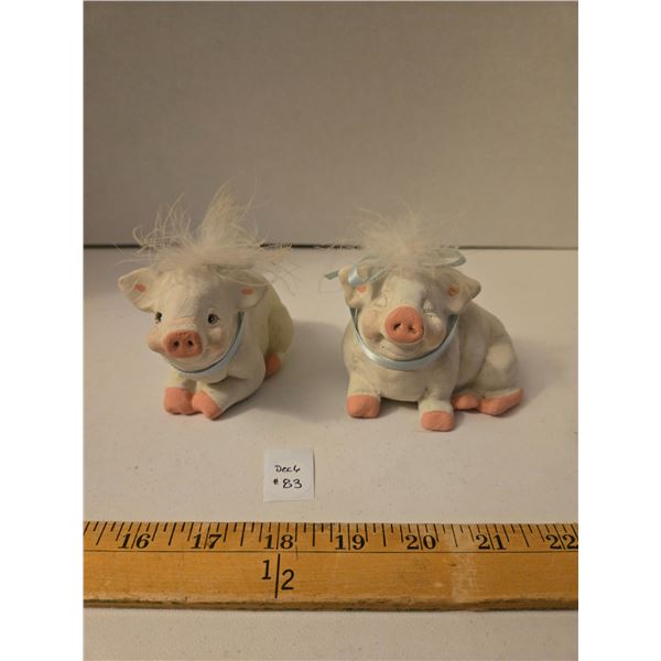 Vintage Cast Art Industries Pig Figurines