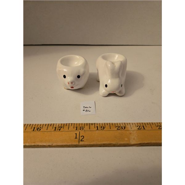 Vintage Animal Egg Cup / Condiment Holder / Trinket Dish