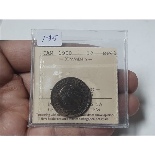 Graded EF-40 Victoria Large Cent.
