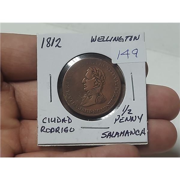 1812 Wellington Salamanca Half Penny.