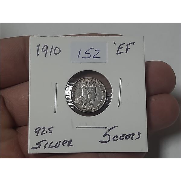 1910 King Edward High Grade 5 Cents.