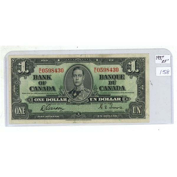 1937 Bank of Canada One Dollar.