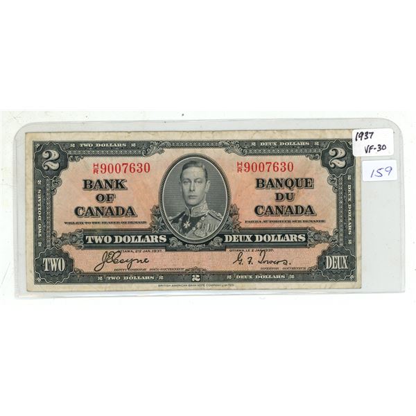 1937 Bank of Canada Two Dollar.
