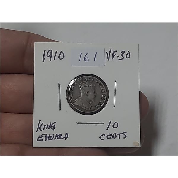 1910 King Edward 10 Cents.