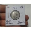 Image 1 : 1881 Queen Victoria 25 Cents.