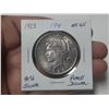 Image 1 : 1923 90% Silver Peace Dollar.