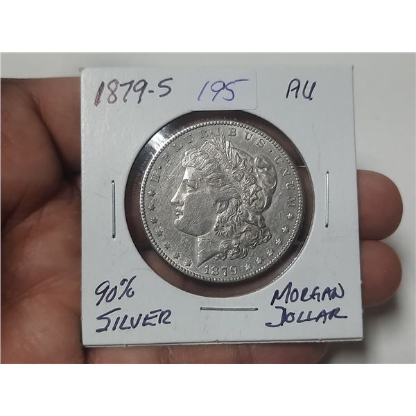 1879-S 90% Silver Morgan Dollar.