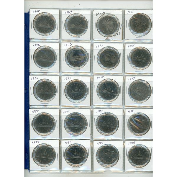 1968- 1987 Collection of Canadian One Dollar Nickel Coins (22 CAD price)