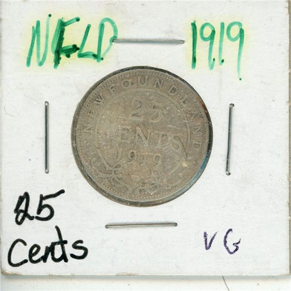 1919 Canadian Twenty-Five Cents