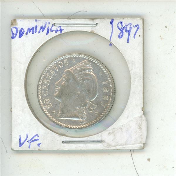 1897 Republic Dominicana Twenty Cents
