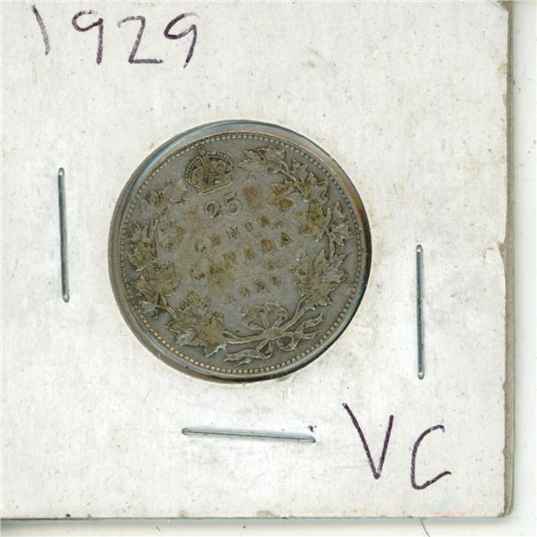 1929 Canadian Twenty-Five Cents