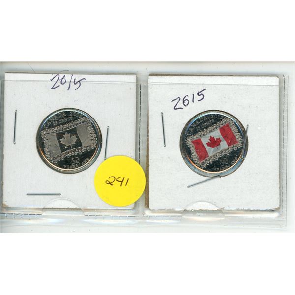 2015 Commemorative Coin 50th Anniversary of Canada Flag (Twenty-Five Cents)